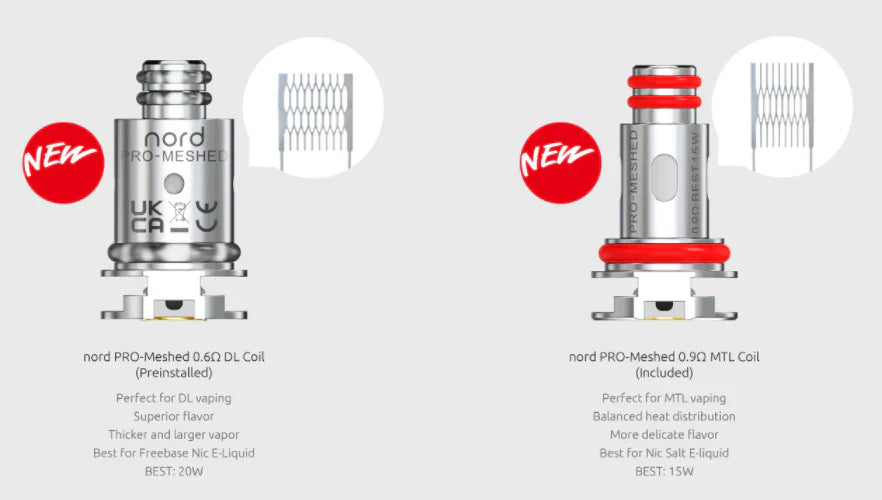 SMOK Nord Pro 0.9 vs 0.6 Coil